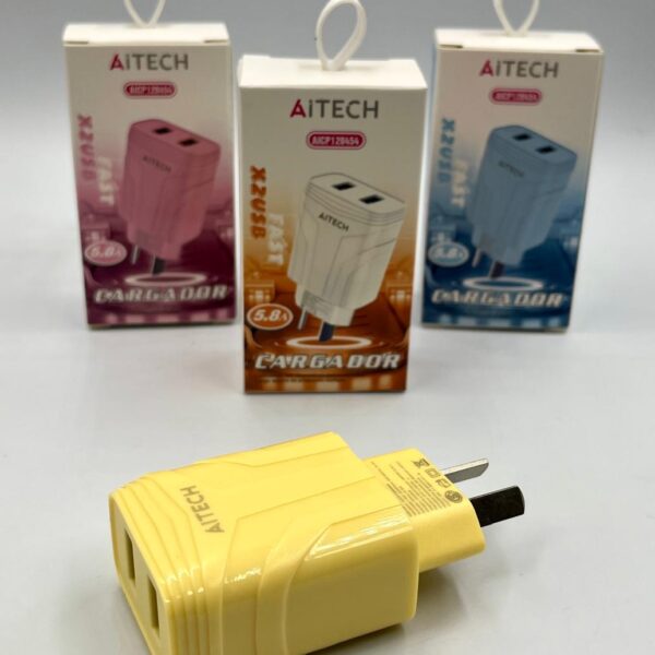 CABEZAL AITECH 5.8A x 2 USB