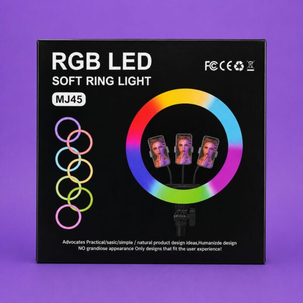 ARO LUZ LED RGB MJ45 + TRIPODE 2M